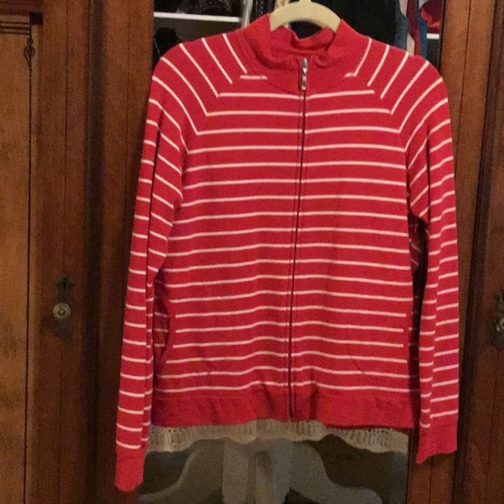 Talbots full zip long sleeve jacket